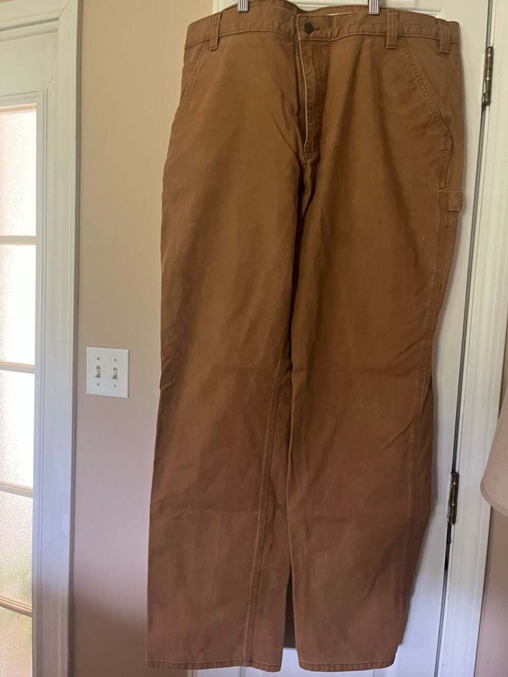 Carhartt Relaxed Fit Cotton Washed Duck Dungaree Carpenter Pants 40x34